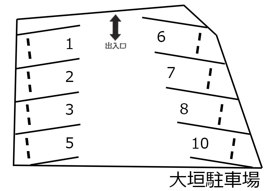 大垣駐車場の駐車配置図