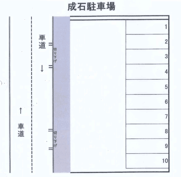 成石駐車場の駐車配置図