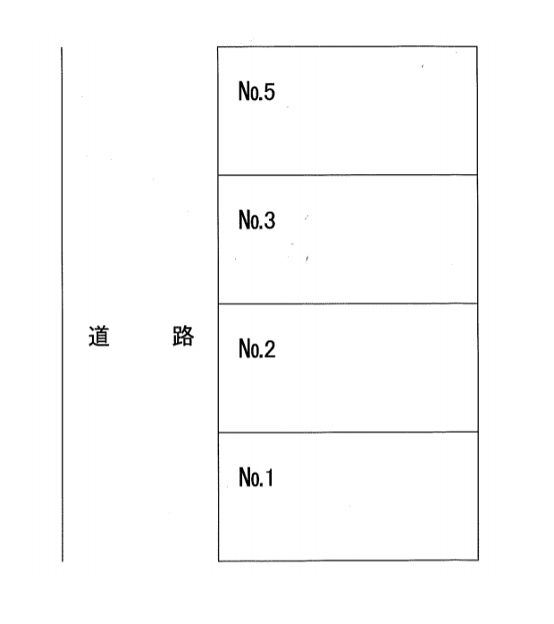 山本第二駐車場の駐車配置図