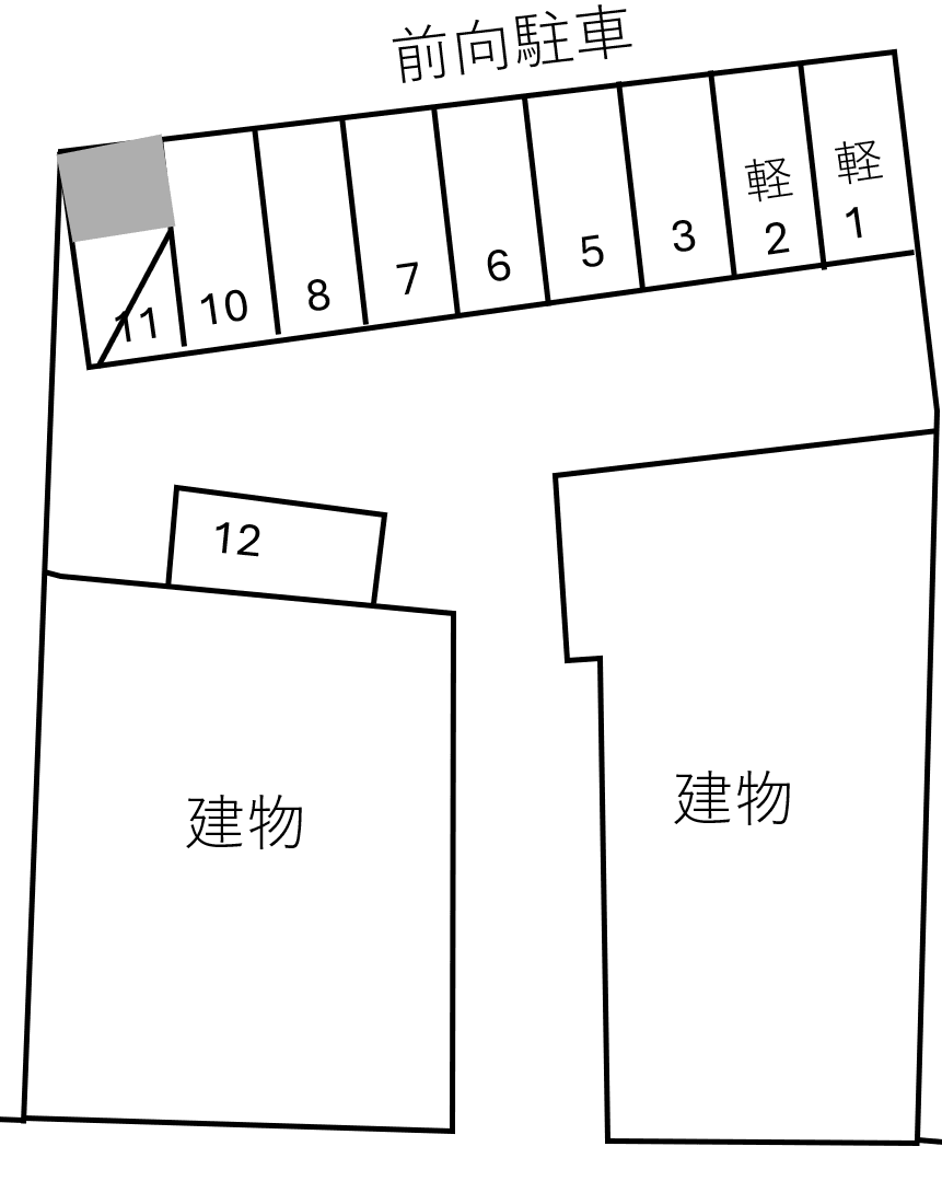 S･I駐車場の駐車配置図