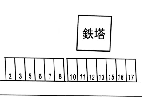 藤代第３駐車場の駐車配置図