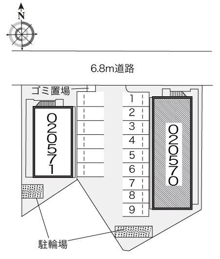 オーキッドⅠ(20570)の駐車配置図