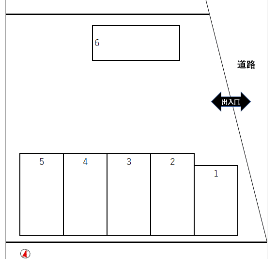 ドリームU　敷地内駐車場の駐車配置図