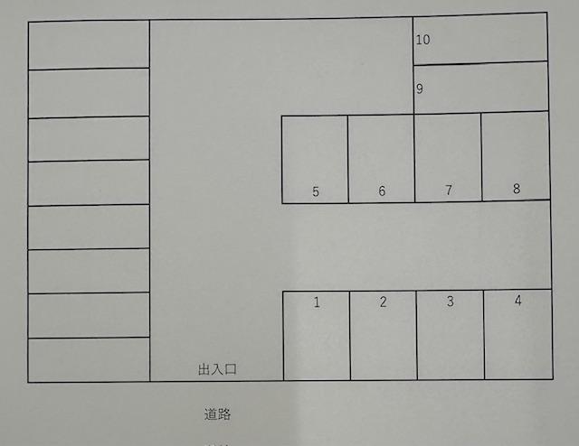 松浦駐車場の駐車配置図
