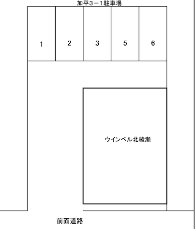 加平３ー１駐車場の駐車配置図