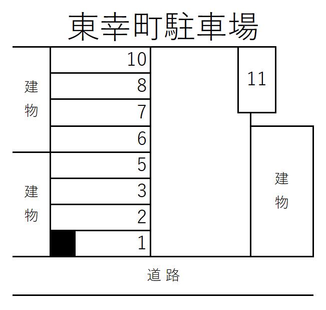 東幸町駐車場の駐車配置図