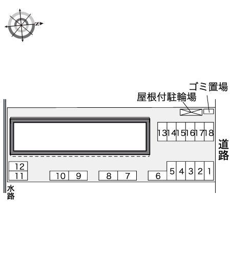 川北(40727)の駐車配置図