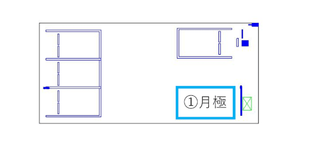 荒子駅前の駐車配置図