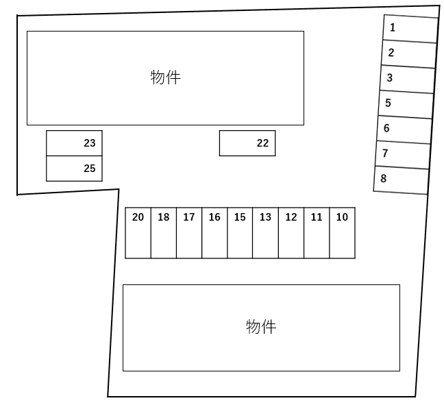 フォレスト・パークＡの駐車配置図