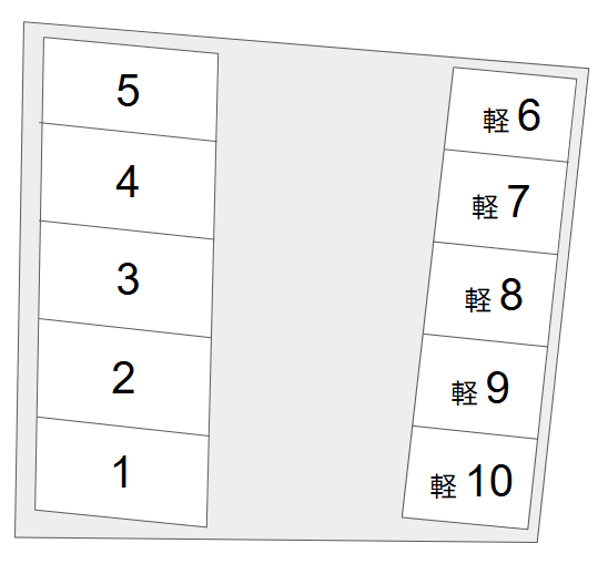 中水道竹中パーキング2の駐車配置図