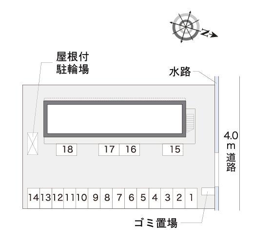 コンフォルタブル５１(18163)の駐車配置図