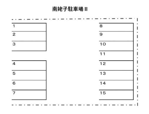 南姥子駐車場Ⅱの駐車配置図