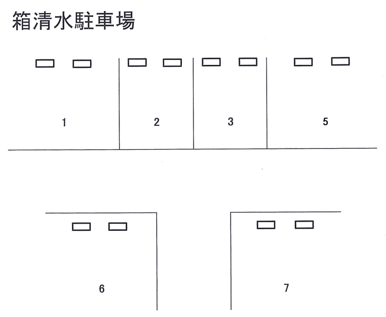 箱清水駐車場の駐車配置図