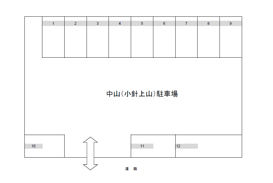 中山駐車場の駐車配置図