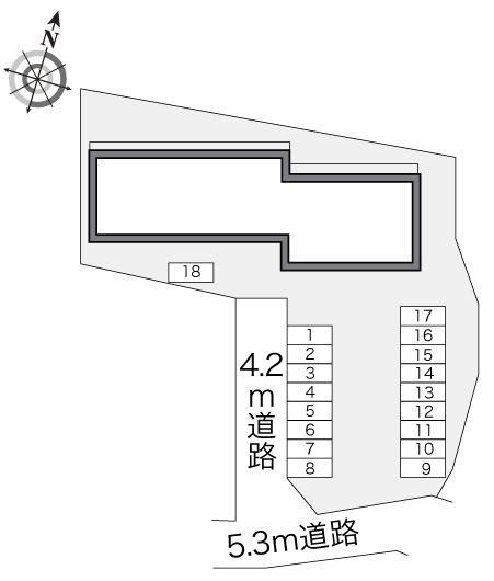 シャトレー小石名沢(23199)の駐車配置図