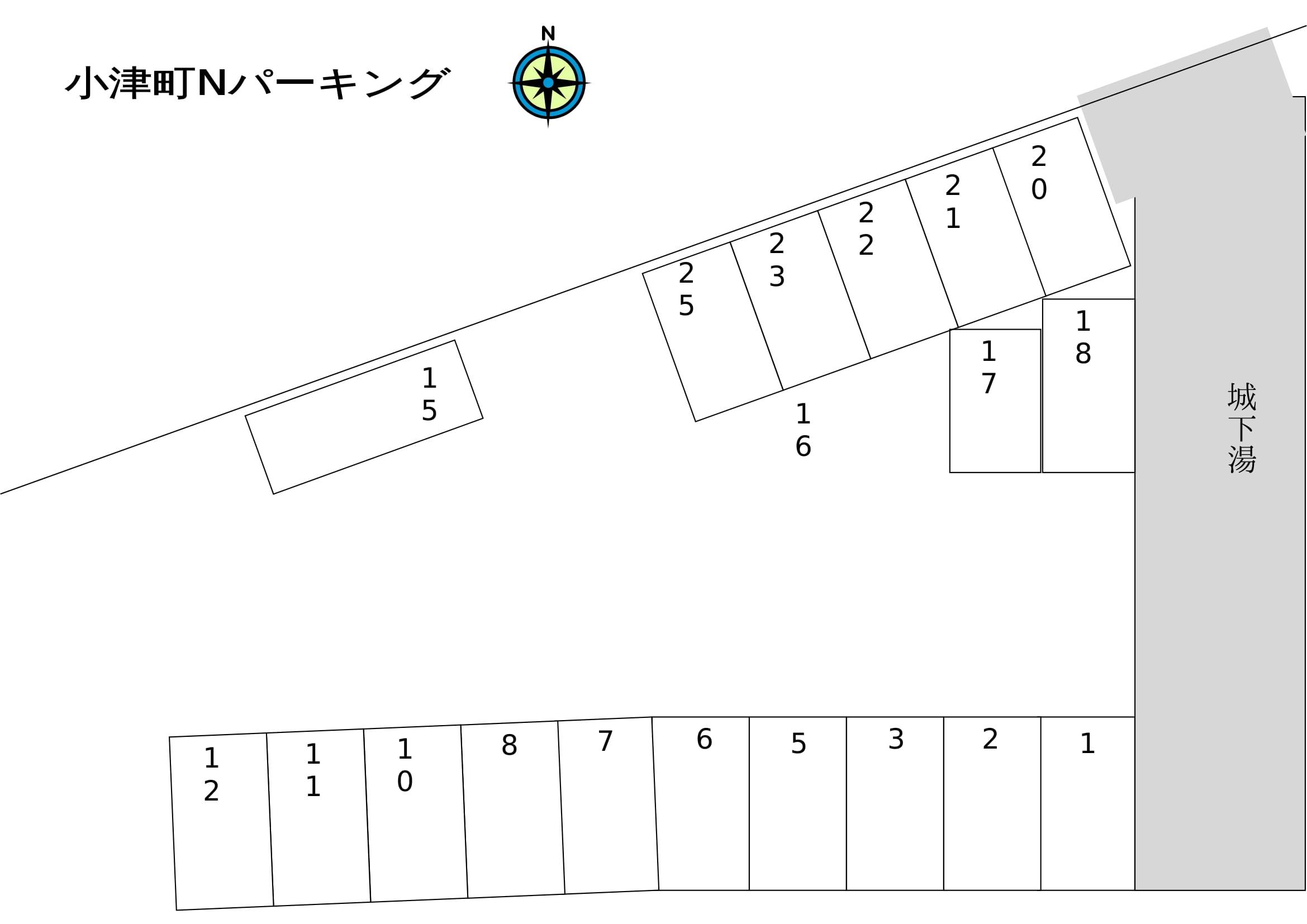 小津町Ｎパーキングの駐車配置図