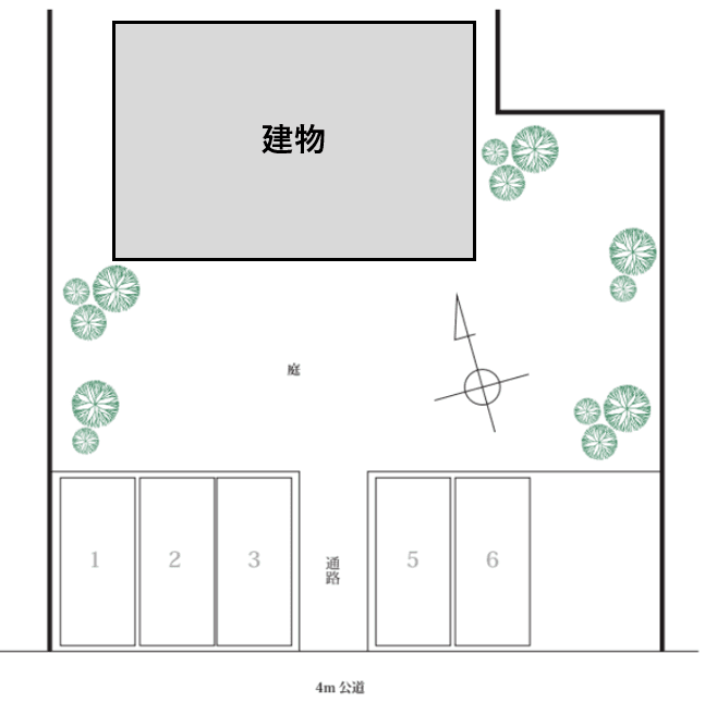 吉原敏雄駐車場の駐車配置図