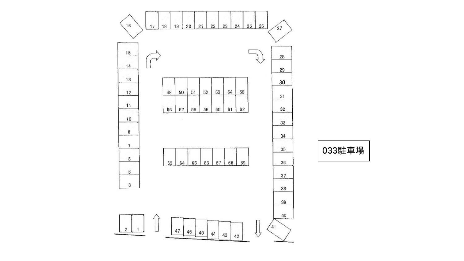 ０３３駐車場の駐車配置図