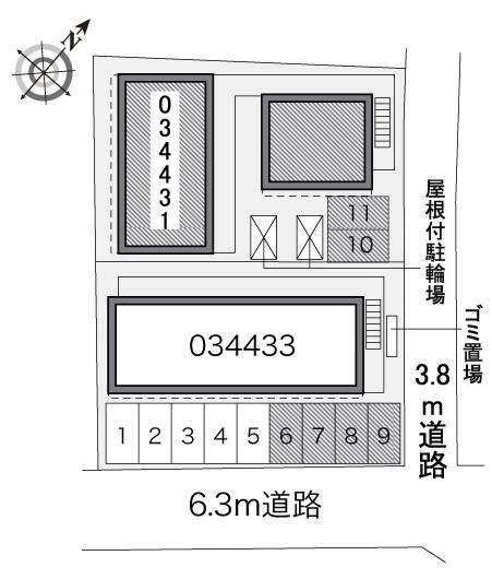 神屋Ⅰ(34431)の駐車配置図