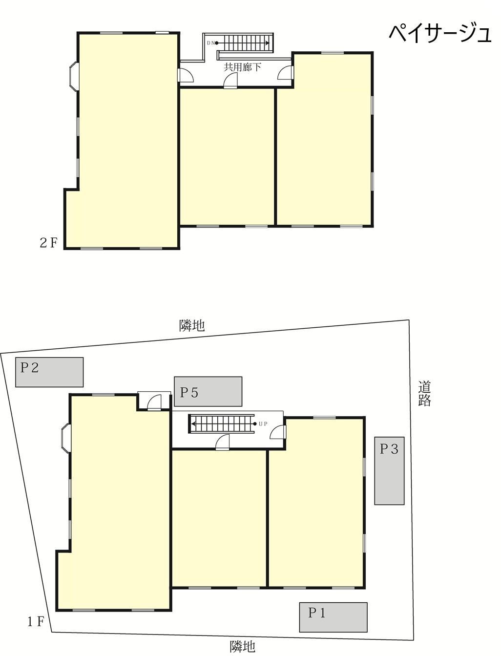 ペイサージュの駐車配置図