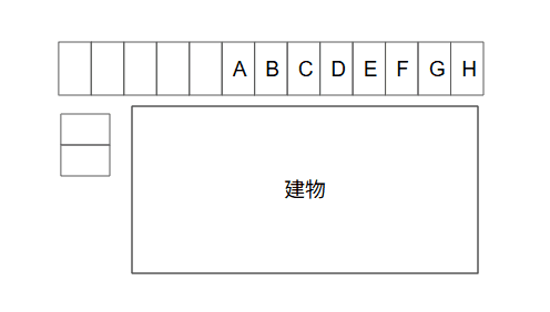 杉谷1丁目12-47駐車場﻿の駐車配置図