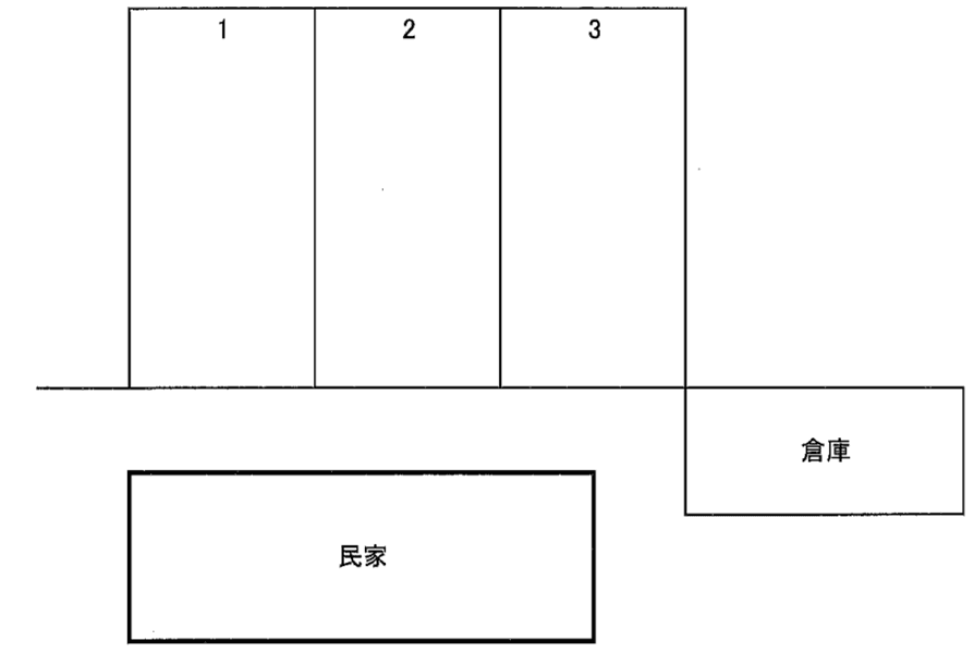 前熊西脇駐車場の駐車配置図