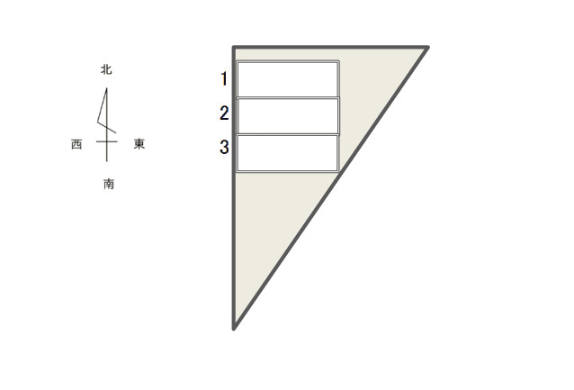 ローザンコート敷地外駐車場の駐車配置図