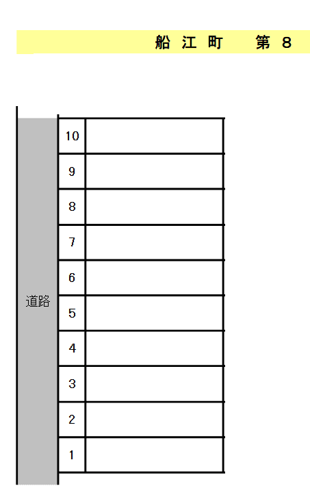 船江町1丁目第8の駐車配置図