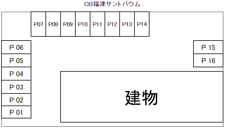 CB福津ｻﾝﾄﾊﾞｳﾑの駐車配置図