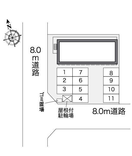 パークサイド神中(25580)の駐車配置図