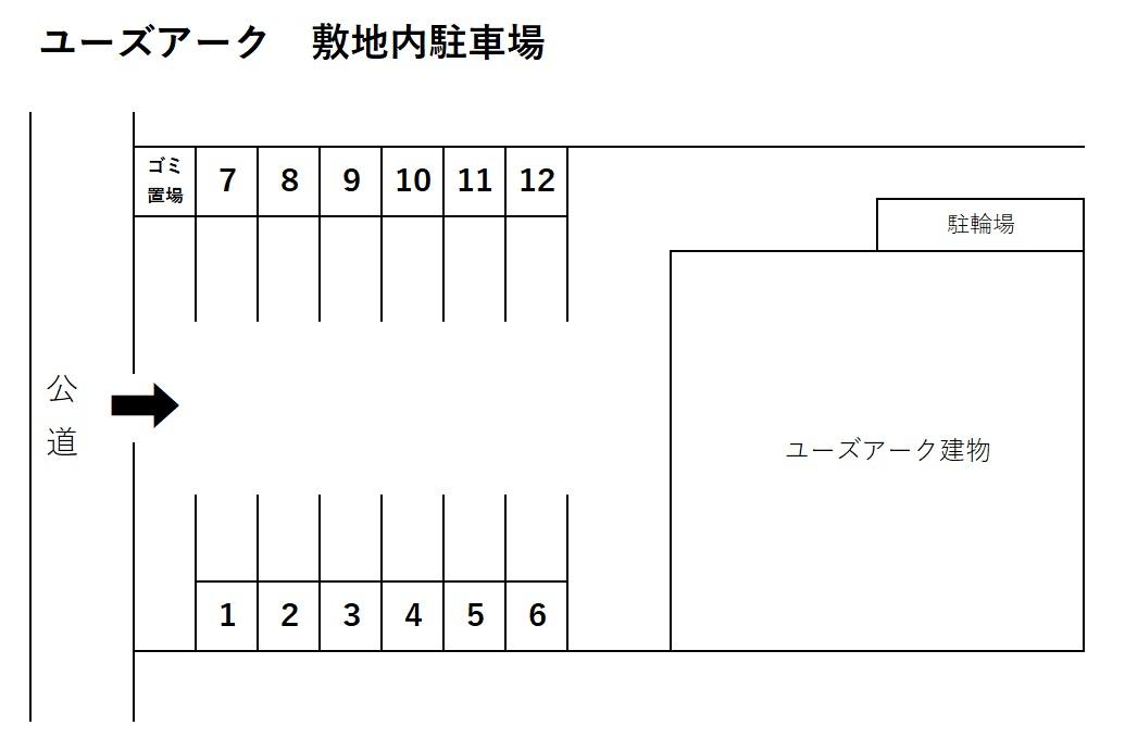 ユーズアークの駐車配置図