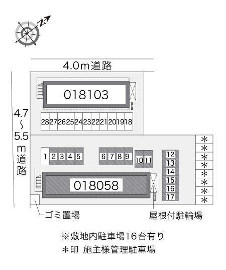 エクセル(18058)の駐車配置図
