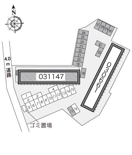 アンソレイユ(31147)の駐車配置図
