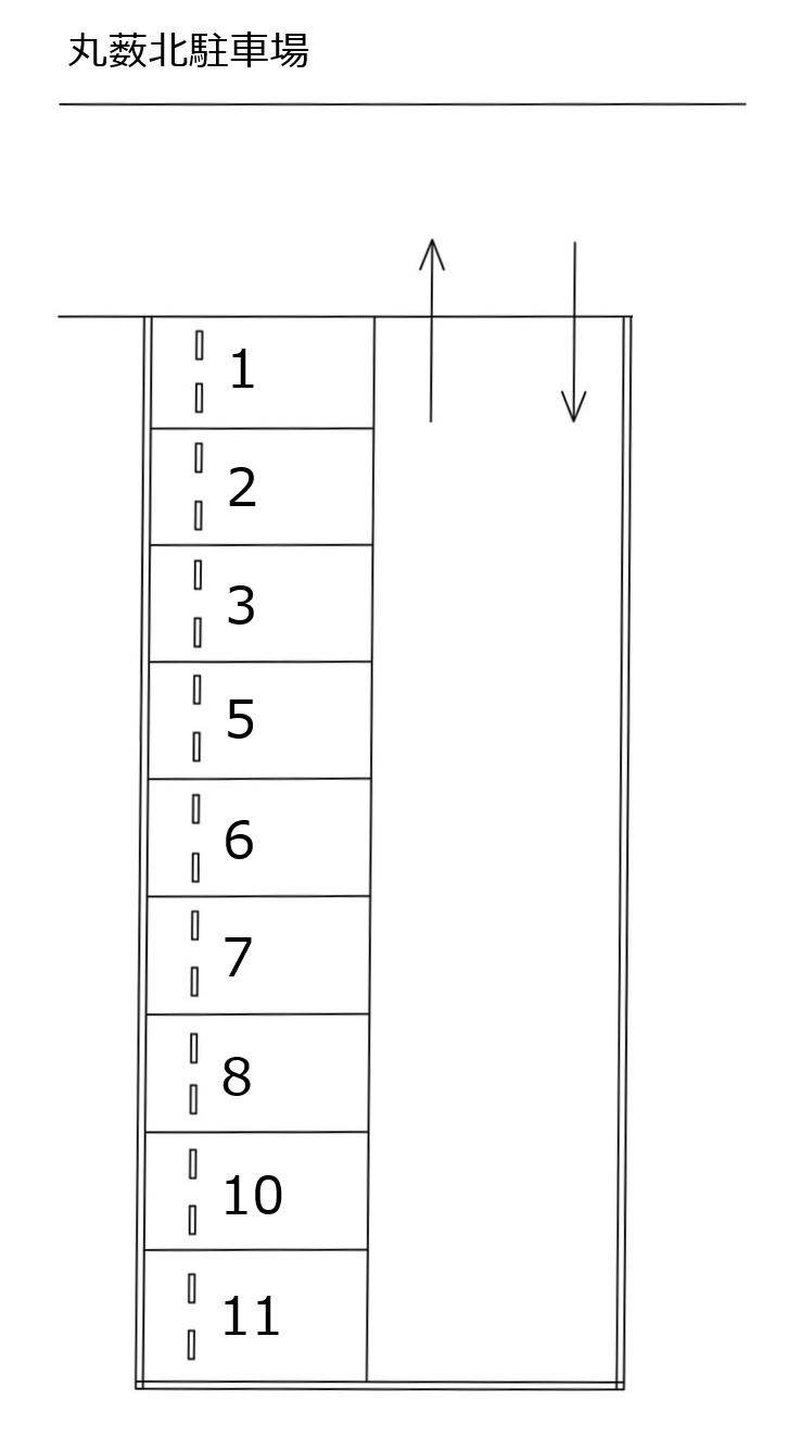 丸薮北駐車場の駐車配置図
