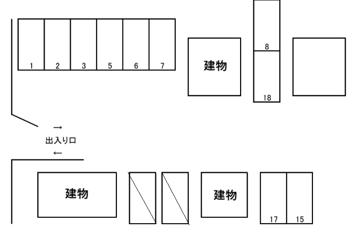 観世音寺月極駐車場の駐車配置図