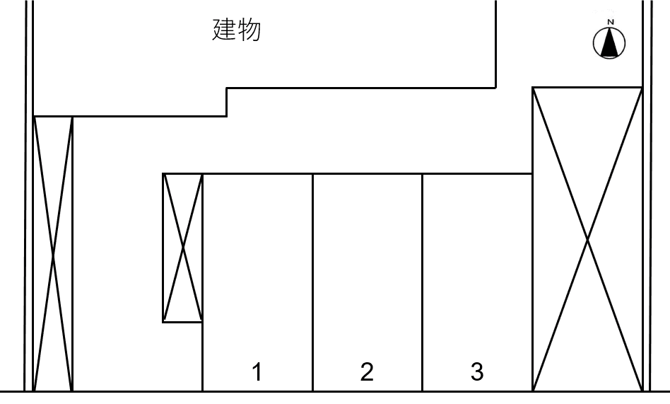 井出第三駐車場の駐車配置図