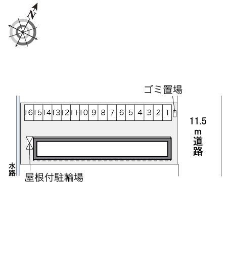 岡津(33351)の駐車配置図