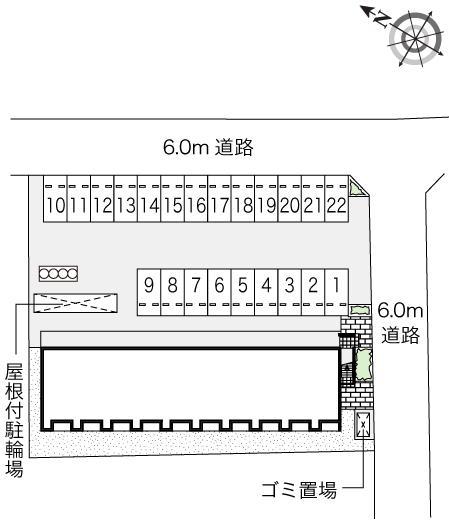 ハイブリッヂ(54136)の駐車配置図