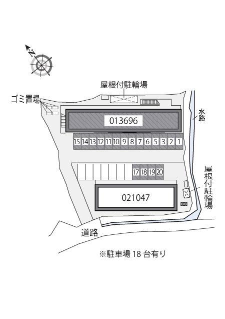 グリーンヒル(13696)の駐車配置図