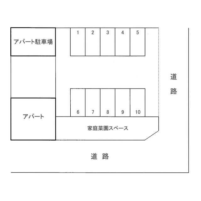 ルーチェ月極駐車場の駐車配置図