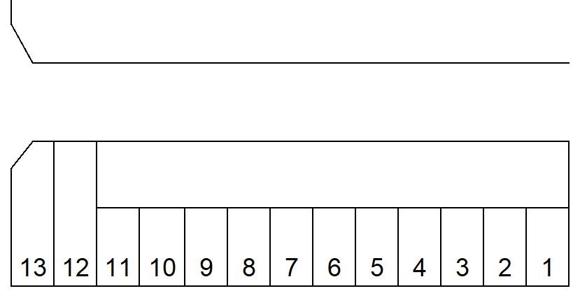 村田芳子(大泉町)駐車場の駐車配置図