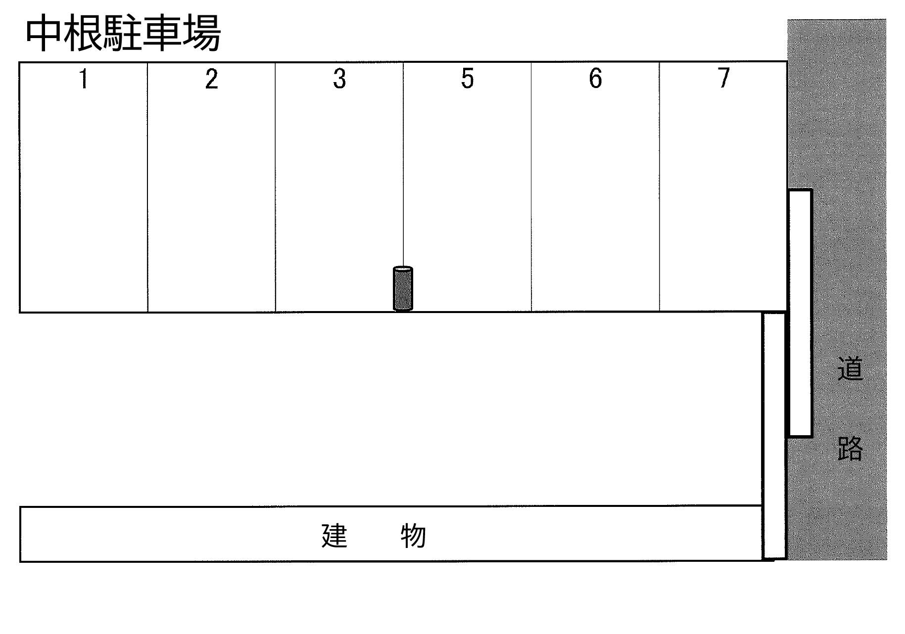 中根駐車場の駐車配置図