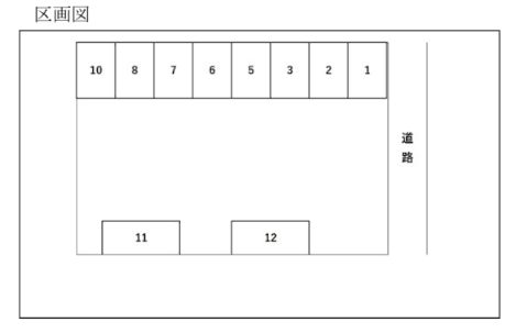 もりの里3丁目192パーキングの駐車配置図