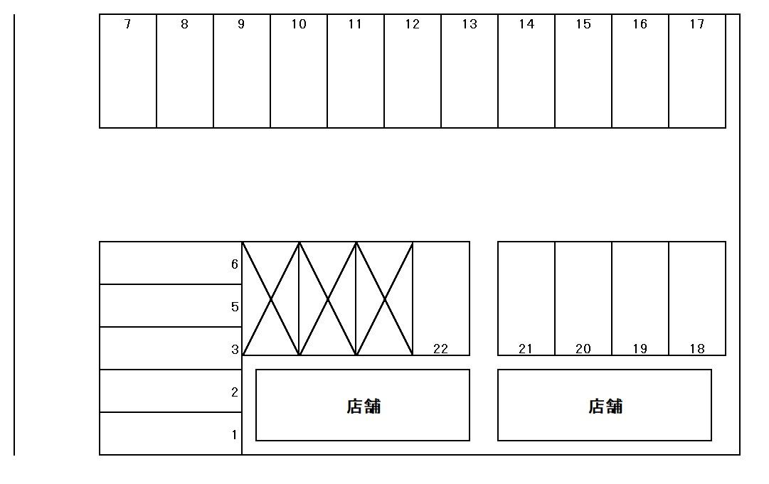 田中駐車場の駐車配置図