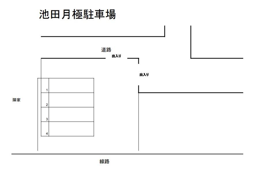 池田月極駐車場の駐車配置図