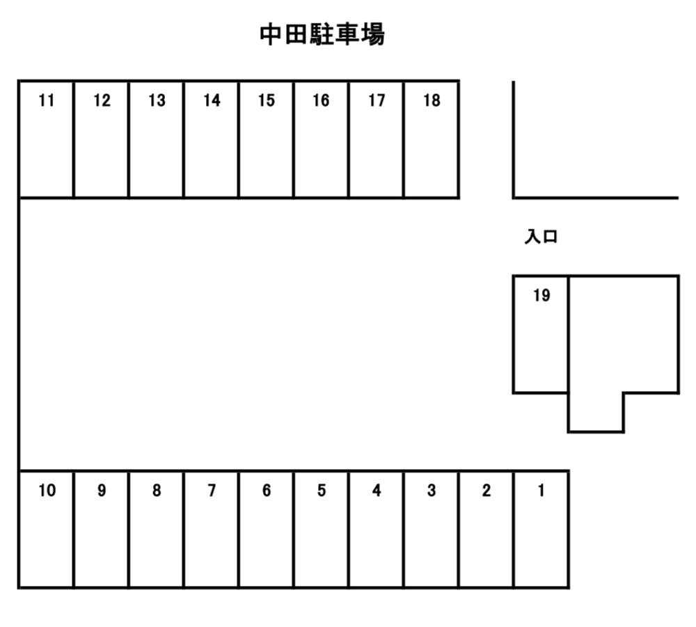 中田駐車場の駐車配置図