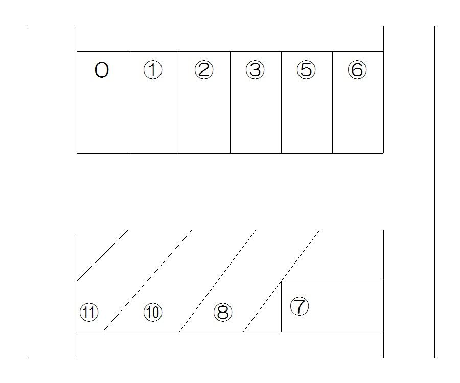 磯貝パーキングの駐車配置図