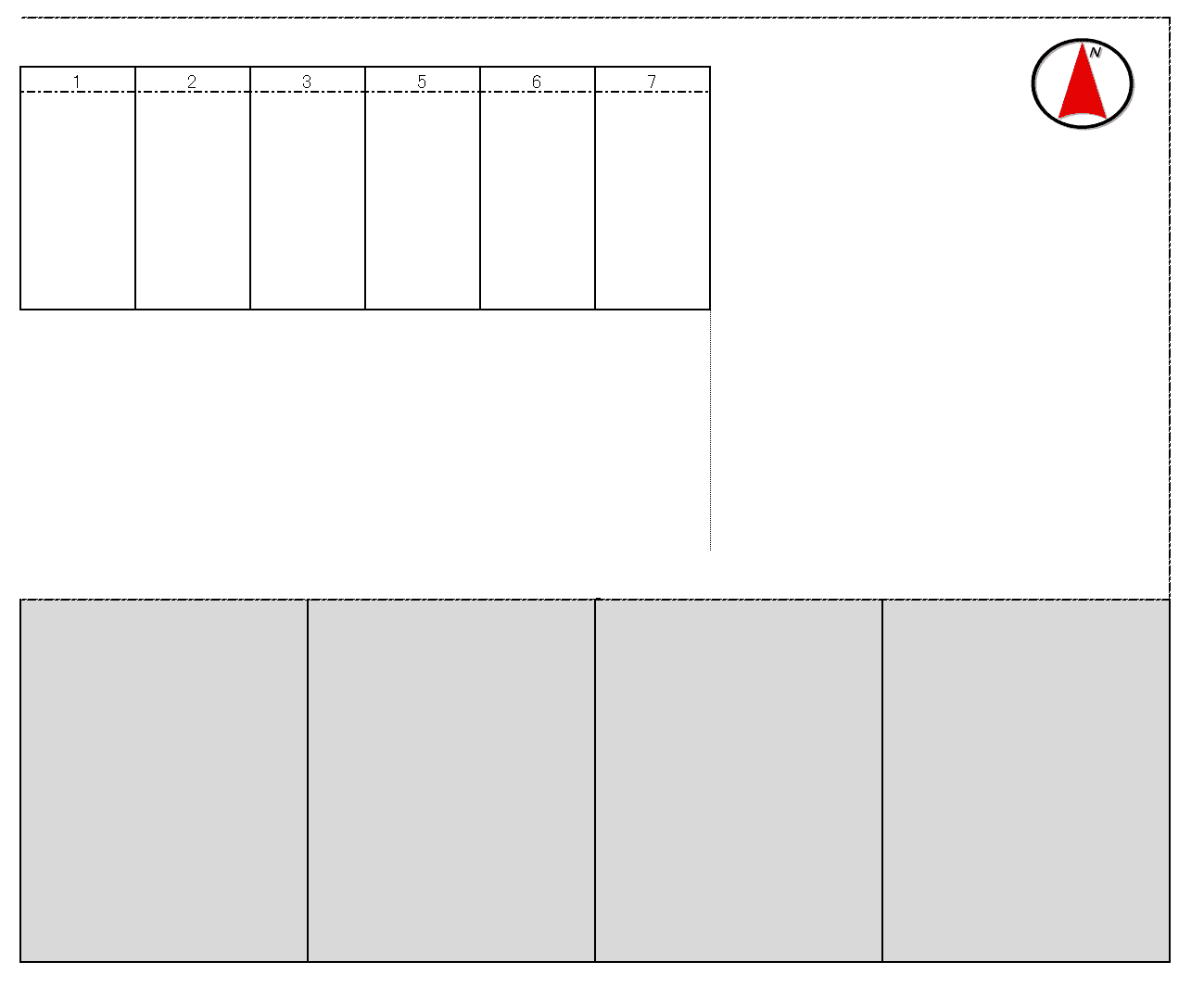 小幡中2-1502駐車場の駐車配置図