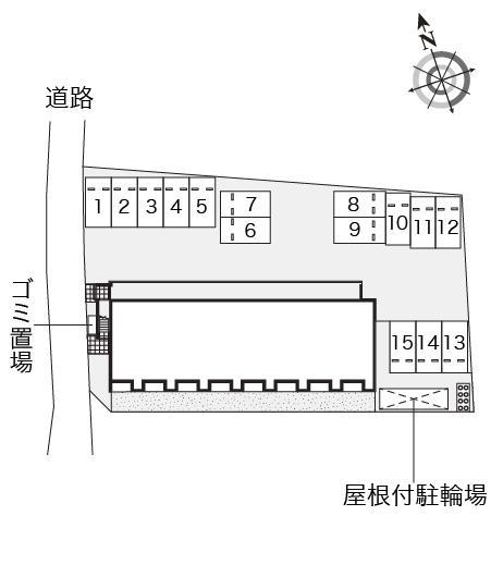ポム　ド　テール(54636)の駐車配置図