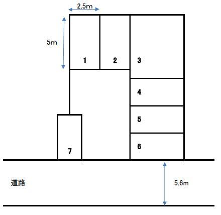 Marifu313ビル駐車場の駐車配置図